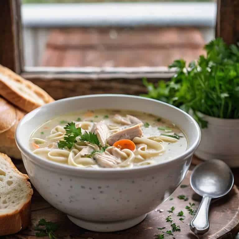 Savoring Comfort of Creamy Chicken Noodle
