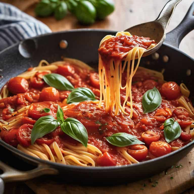 30 Minute Creamy Tomato Pasta dish