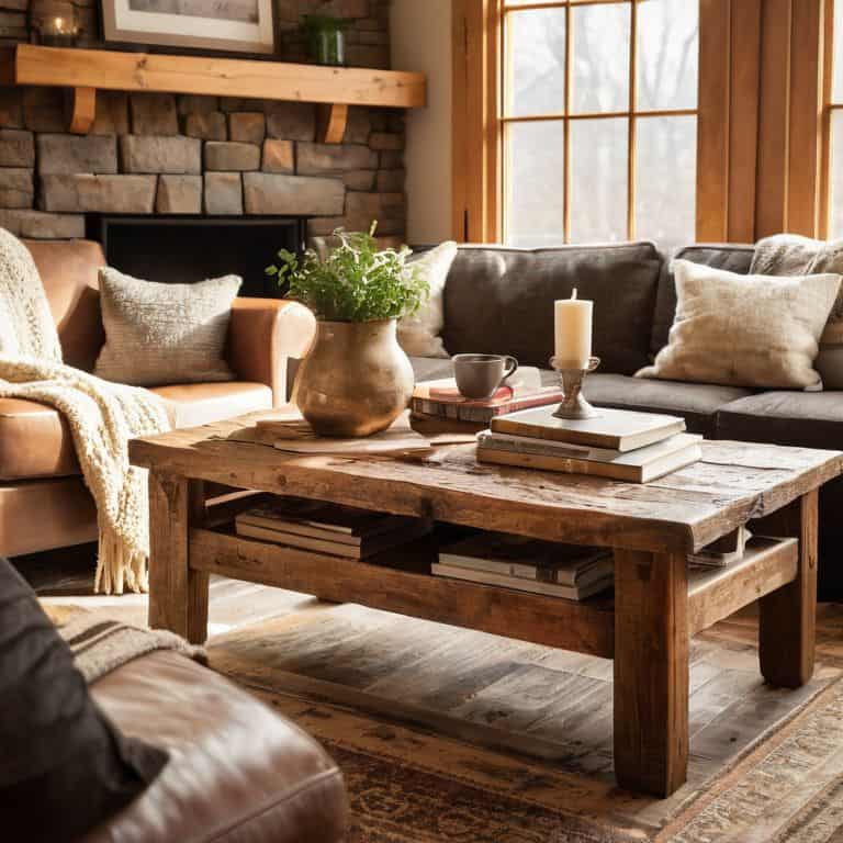 Simple DIY rustic coffee table plan