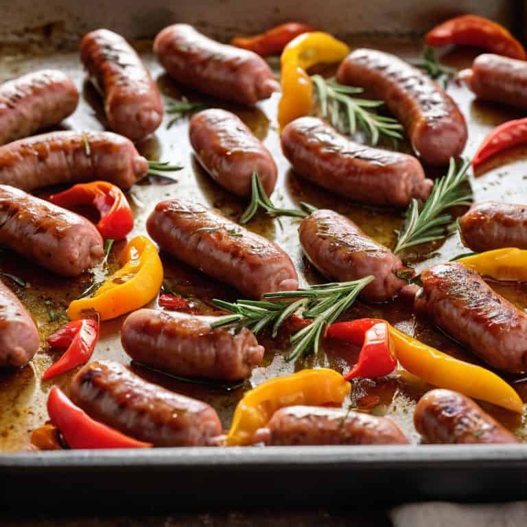 Easy sheet pan sausage and peppers dish