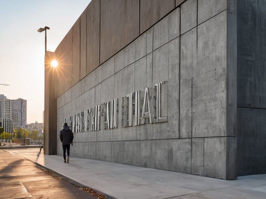 Brutalist typography in modern ads example