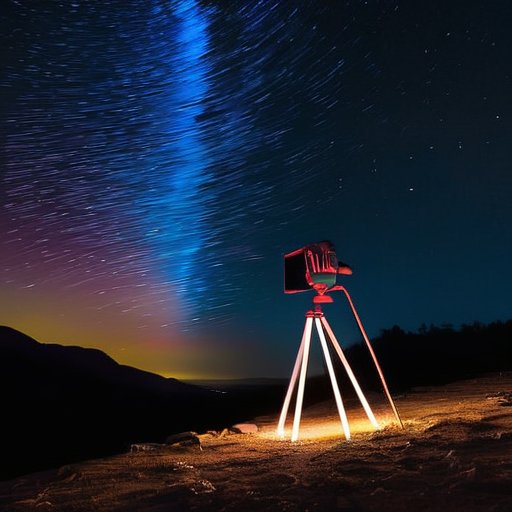 Light‑Painting Finale: neon spirals over night sky